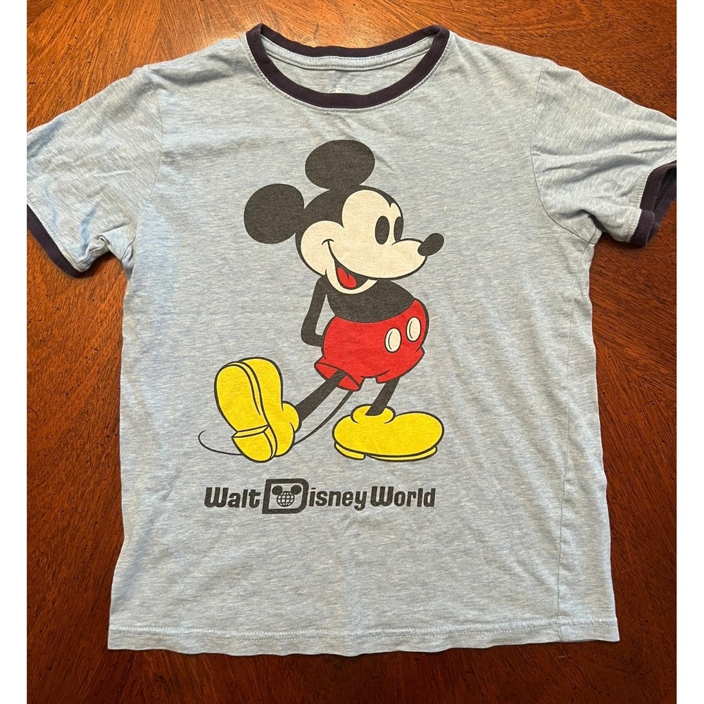 Disney Mickey Mouse T-Shirt Youth Medium Ringer  100% Cotton READ MORE . - Picture 11 of 16